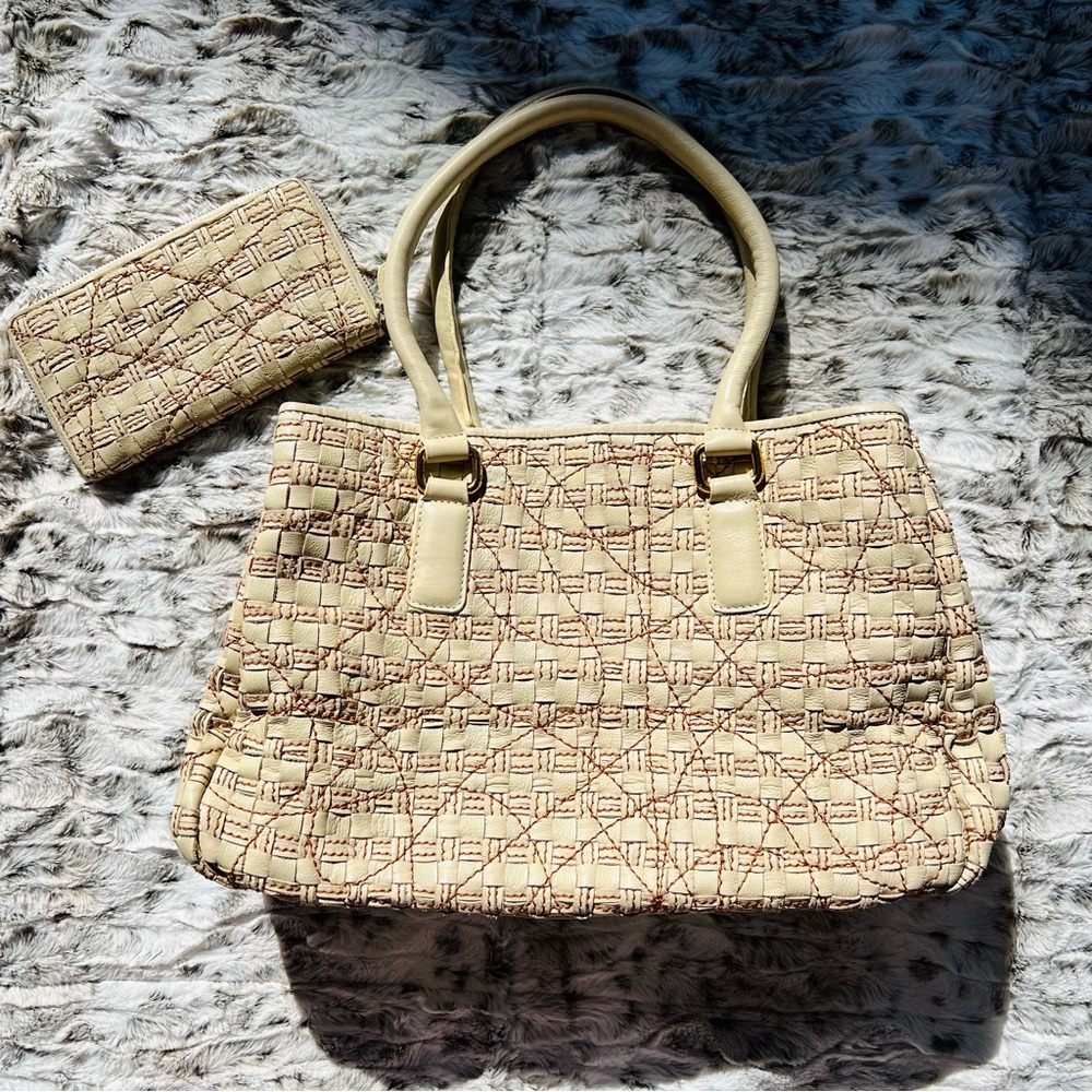 Clever Carriage Co. Hand Interwoven Leather Satchel